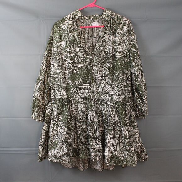 Beatriz Camacho Dress Extra Small Mini Short Tropical Floral Fairy Boho Festival - Picture 2 of 12